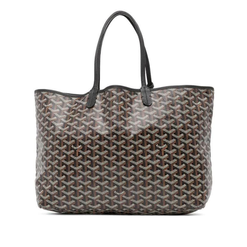Goyard Goyardine Saint Louis PM Black Canvas Good condition - Front View