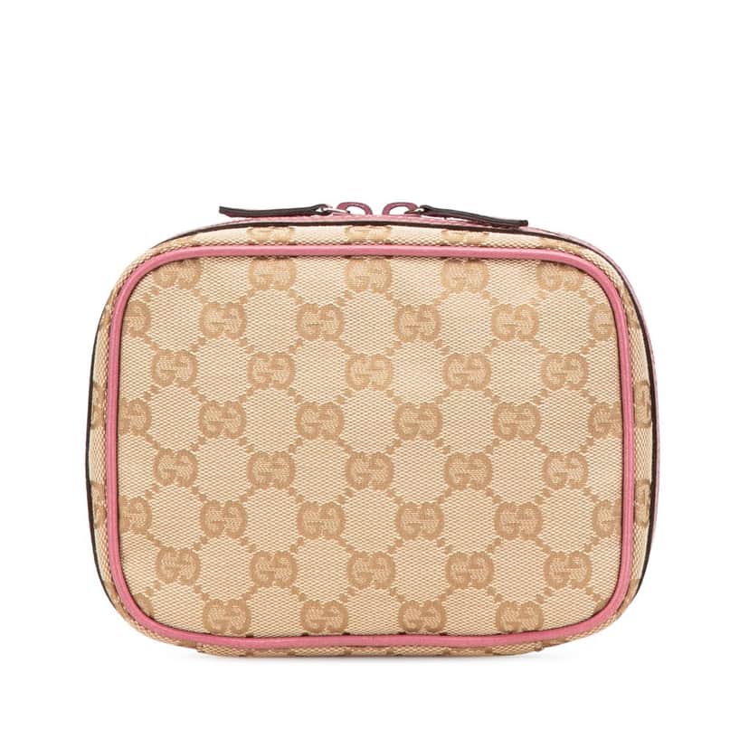 Gucci GG Canvas Pouch Brown Canvas Good condition - Front View