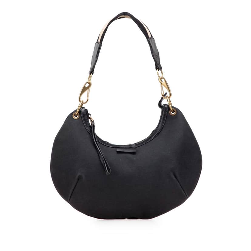 Gucci Web Canvas Hobo Black Canvas Good condition - Front View