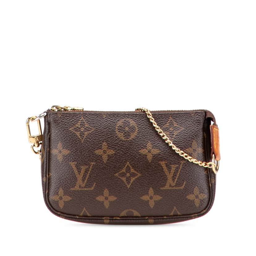 Louis Vuitton Monogram Mini Pochette Accessoires Brown Canvas Good condition - Front View