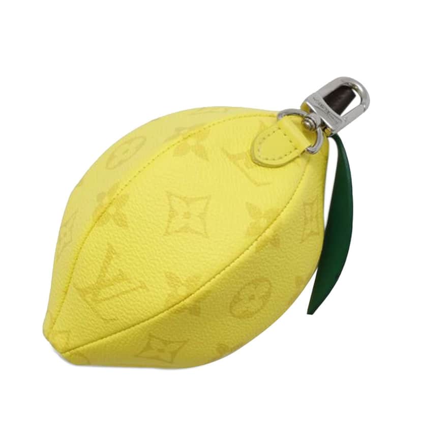 Louis Vuitton Monogram Lemon Pouch Yellow Canvas Good condition - Front View