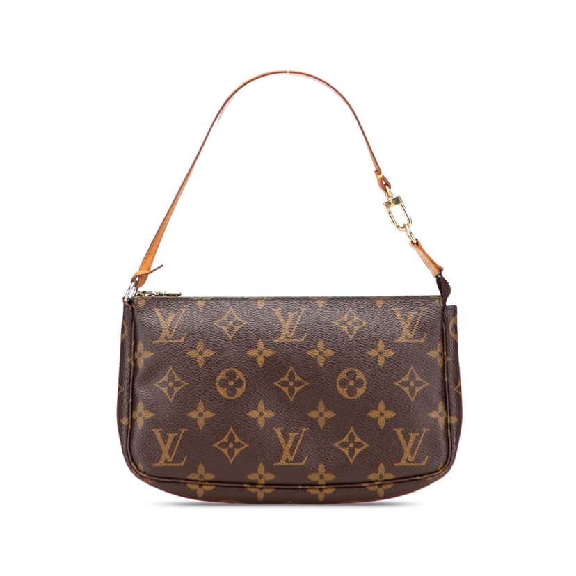 Louis Vuitton Monogram Pochette Accessoires Brown Canvas Good condition - Front View
