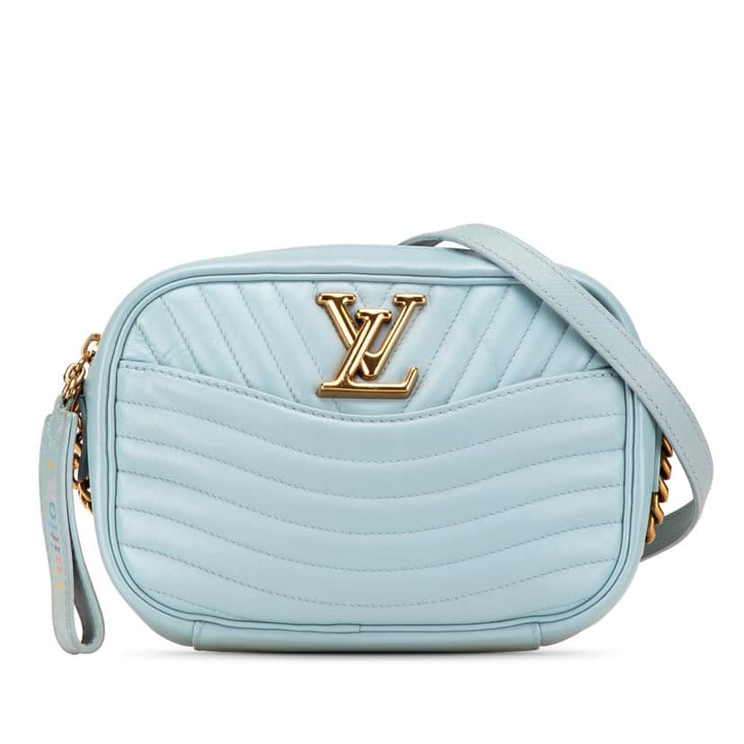 Louis Vuitton New Wave Camera Bag Blue Leather Good condition - Front View