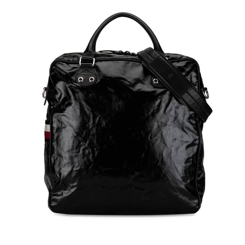 Gucci Web Coated Canvas Satchel Black Canvas Good condition - Front View