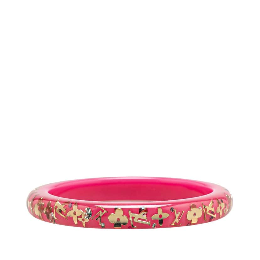 Louis Vuitton Monogram Resin Inclusion Bangle Pink Good condition - Front View