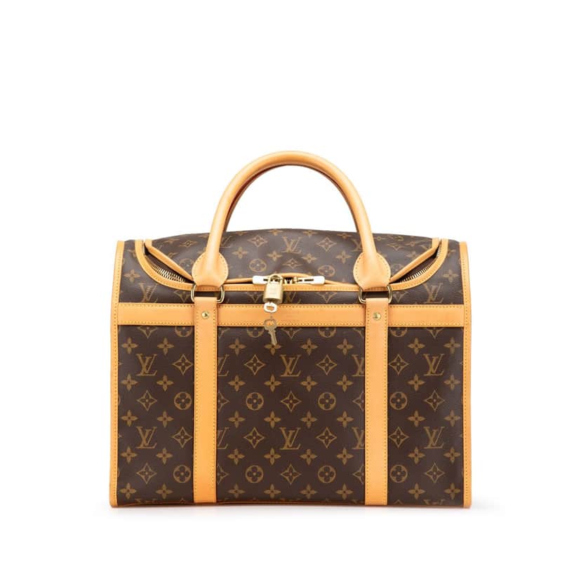 Louis Vuitton Monogram Sac Chien Pet Carrier 40 Brown Canvas Good condition - Front View