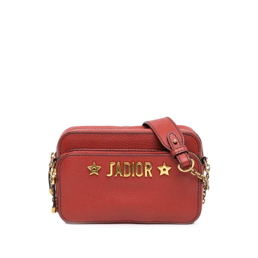 Dior Leather JAdior Camera Bag Red Leather Very good condition - Front View