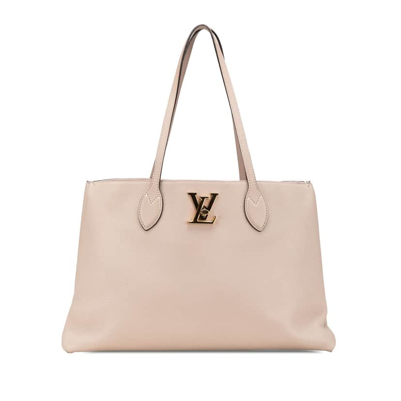 Louis Vuitton Leather Lockme Shopper Tote Brown Leather Good condition - Front View