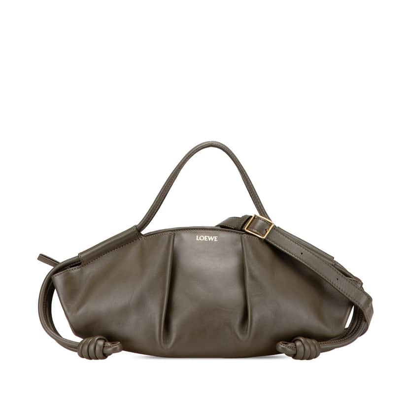 Loewe Small Nappa Paseo Satchel Brown Leather Good condition - Front View