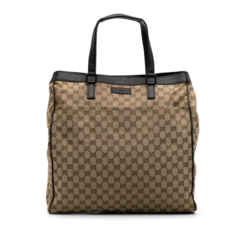Gucci GG Canvas Tote Brown Canvas Good condition - Front View