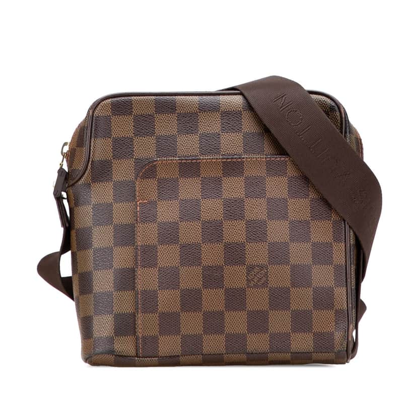 Louis Vuitton Damier Ebene Olav PM Brown Canvas Good condition - Front View