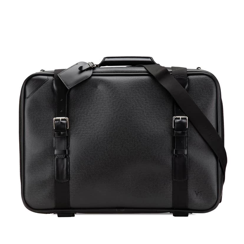 Louis Vuitton Taiga Satellite 53 Luggage Black Leather Good condition - Front View