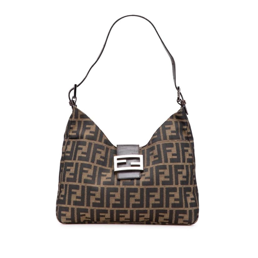 Fendi Zucca Canvas Shoulder Bag Brown Canvas Good condition - Front View