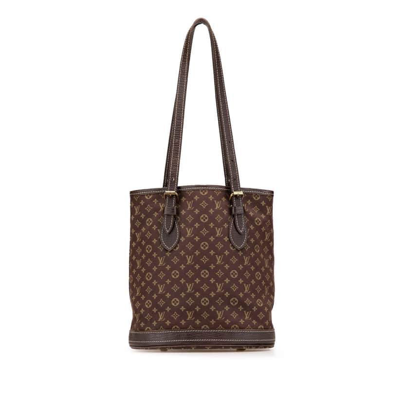 Louis Vuitton Monogram Mini Lin Bucket PM Brown Canvas Good condition - Front View