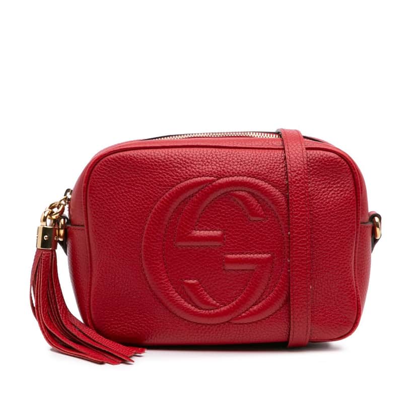 Gucci Leather Soho Disco Crossbody Red Leather Good condition - Front View