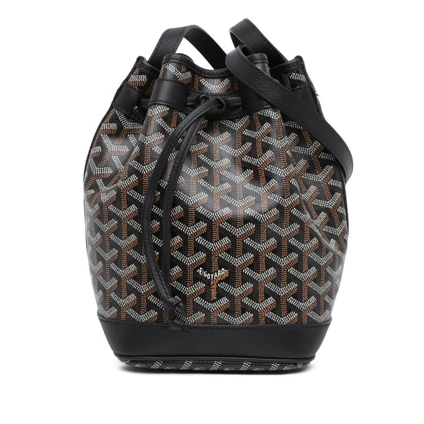 Goyard Goyardine Petit Flot Black Canvas Very good condition - Front View