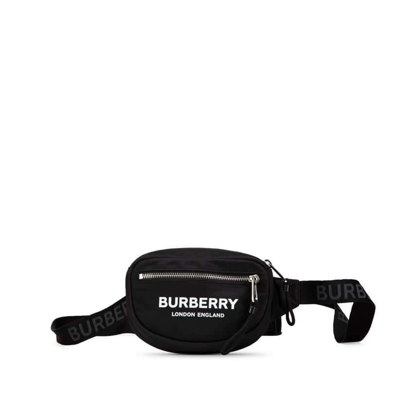 Burberry Nylon Logo Cannon Belt Bag Black Good condition - Front View