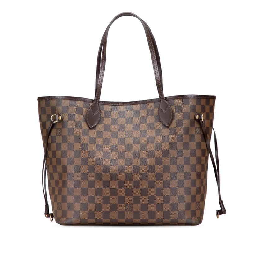 Louis Vuitton Damier Ebene Neverfull MM Brown Canvas Good condition - Front View