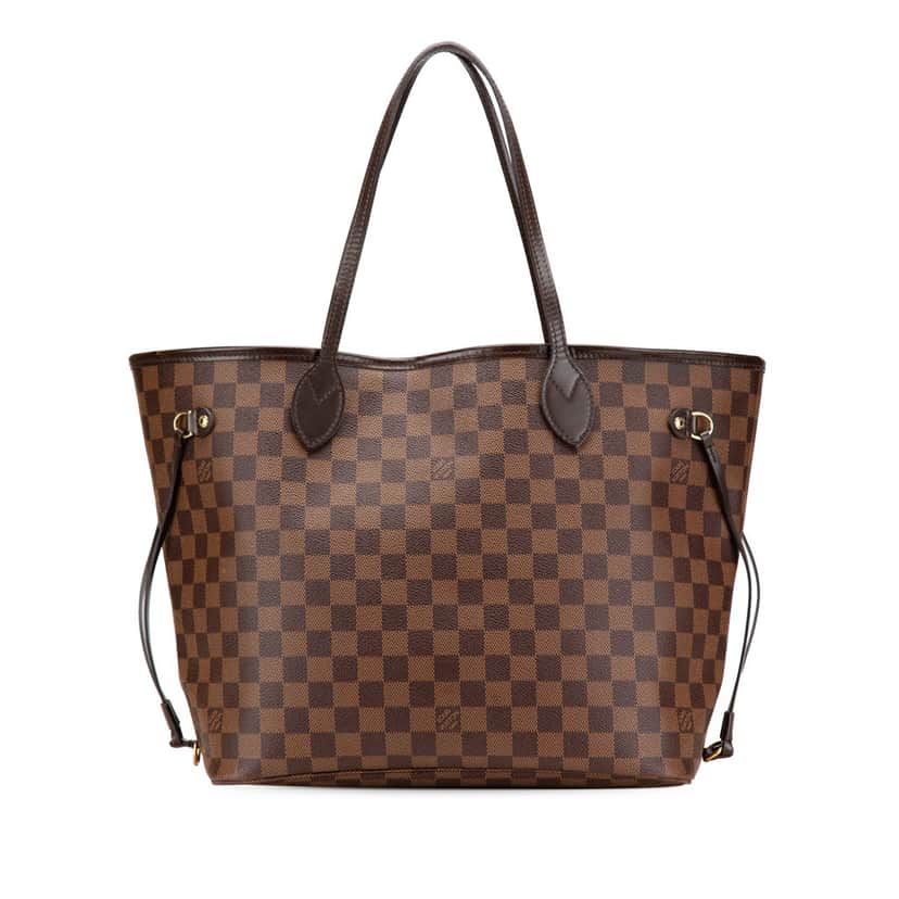 Louis Vuitton Damier Ebene Neverfull MM Brown Canvas Fair condition - Front View
