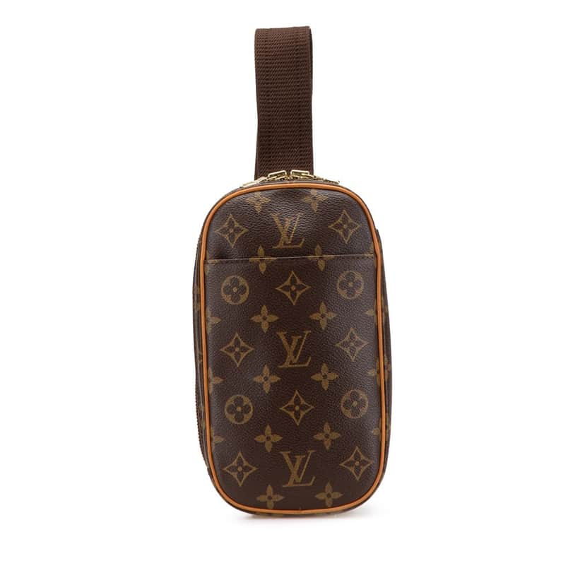 Louis Vuitton Monogram Pochette Gange Brown Canvas Good condition - Front View