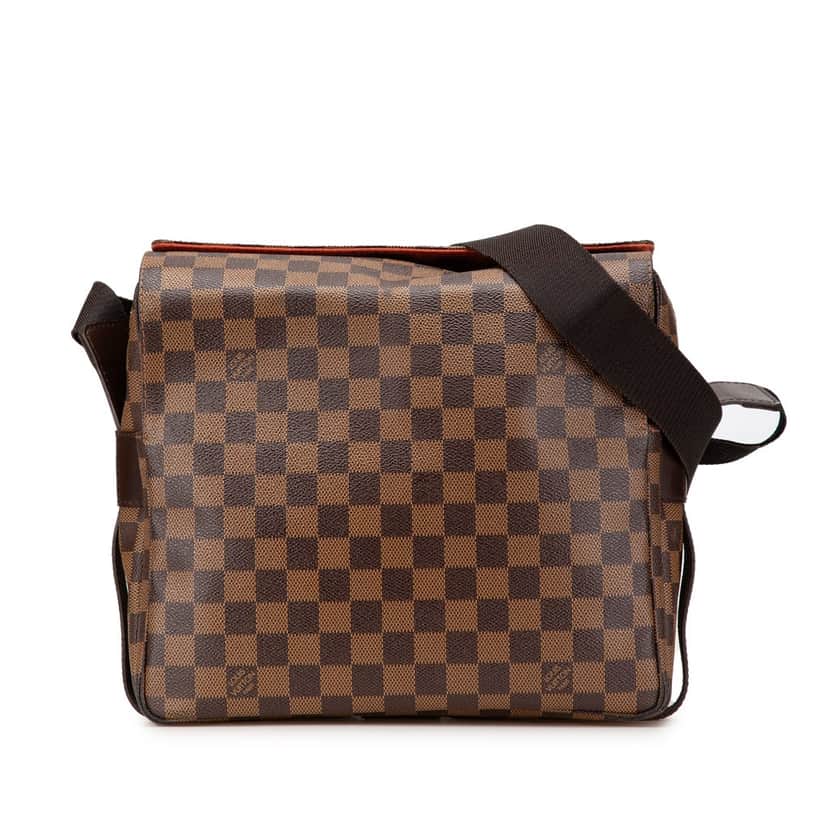 Louis Vuitton Damier Ebene Naviglio Brown Canvas Good condition - Front View