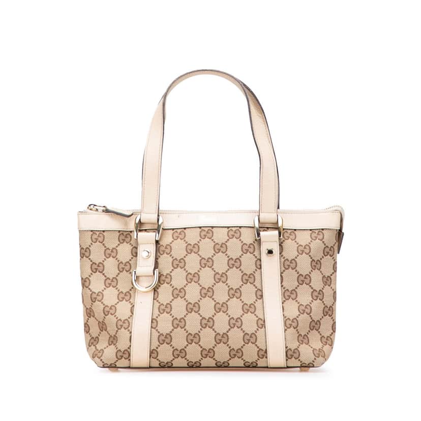 Gucci GG Canvas Abbey D Ring Tote Brown Canvas Good condition - Front View