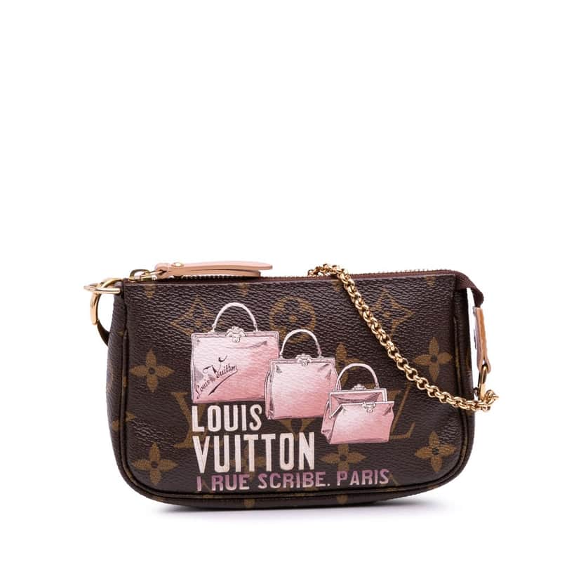 Louis Vuitton Monogram Affiche Mini Pochette Accessoires Brown Canvas Good condition - Front View