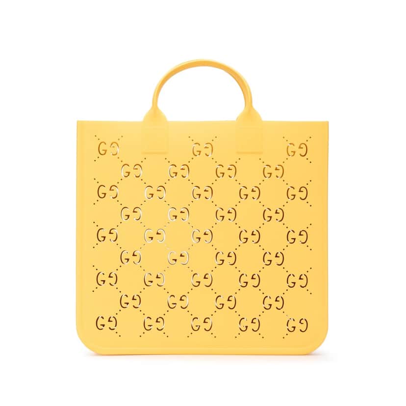 Gucci Kids GG Rubber Tote Yellow Polyester Good condition - Front View