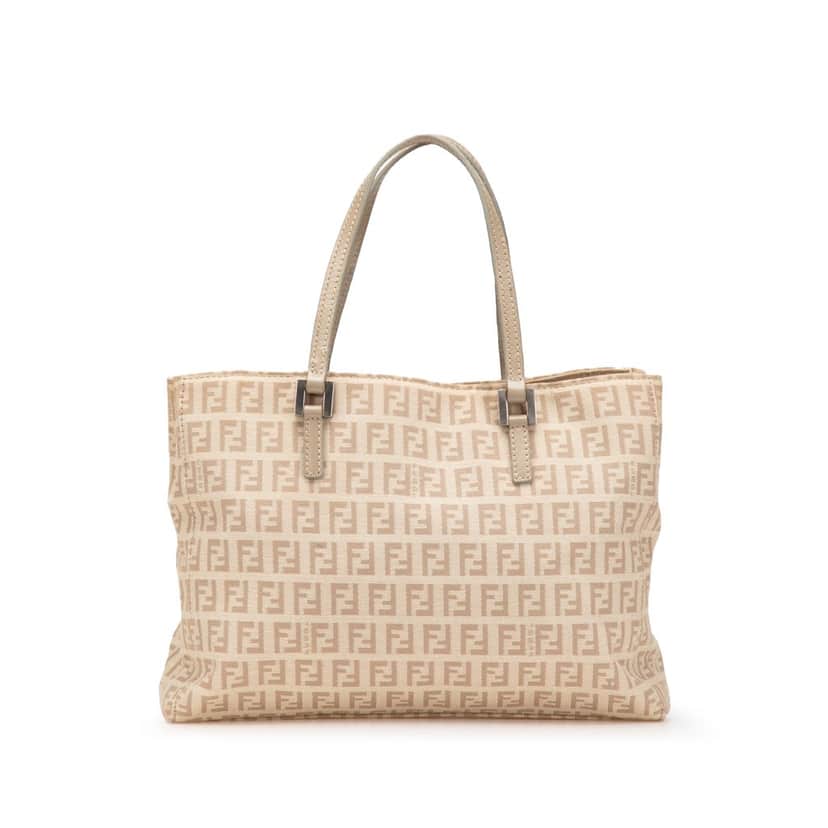 Fendi Zucchino Canvas Tote Brown Canvas Very good condition - Front View