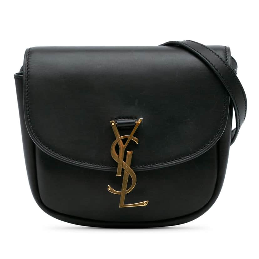 Saint Laurent Small Leather Monogram Kaia Crossbody Black Leather Good condition - Front View
