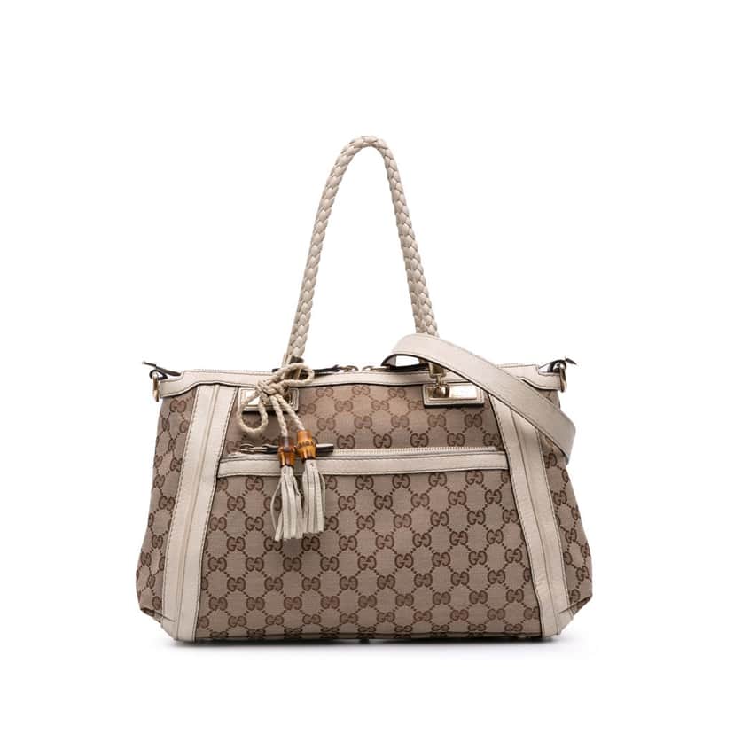 Gucci GG Canvas Bella Satchel Brown Canvas Good condition - Front View