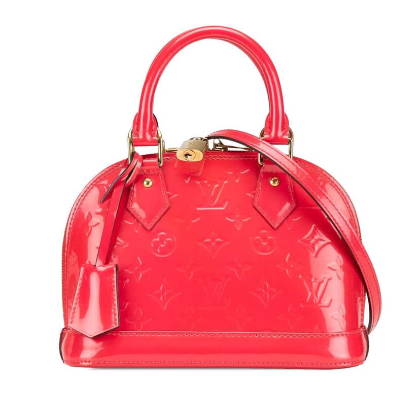 Louis Vuitton Monogram Vernis Alma BB Pink Leather Good condition - Front View