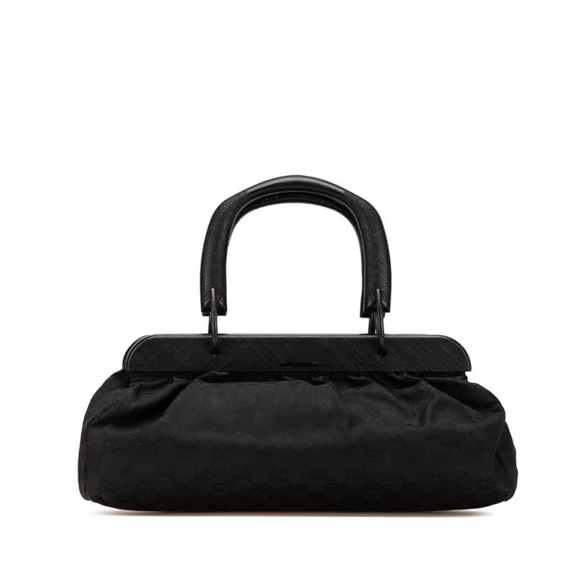Gucci GG Canvas Handbag Black Canvas Good condition - Front View