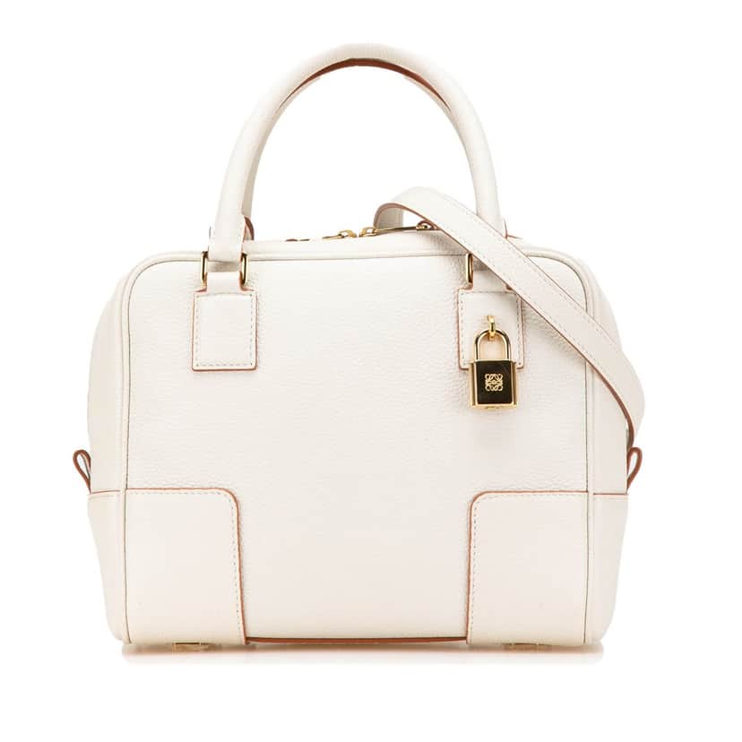 Loewe Leather Amazona Square 19 White Leather Very good condition - Front View
