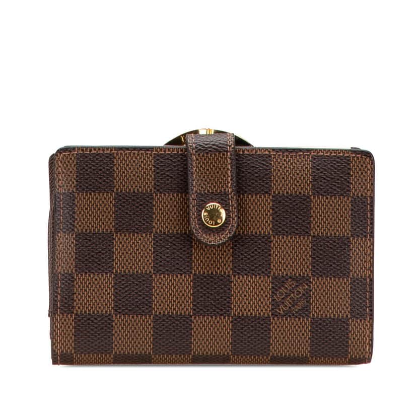 Louis Vuitton Damier Ebene Porte Monnaie Billets Viennois Brown Canvas Good condition - Front View