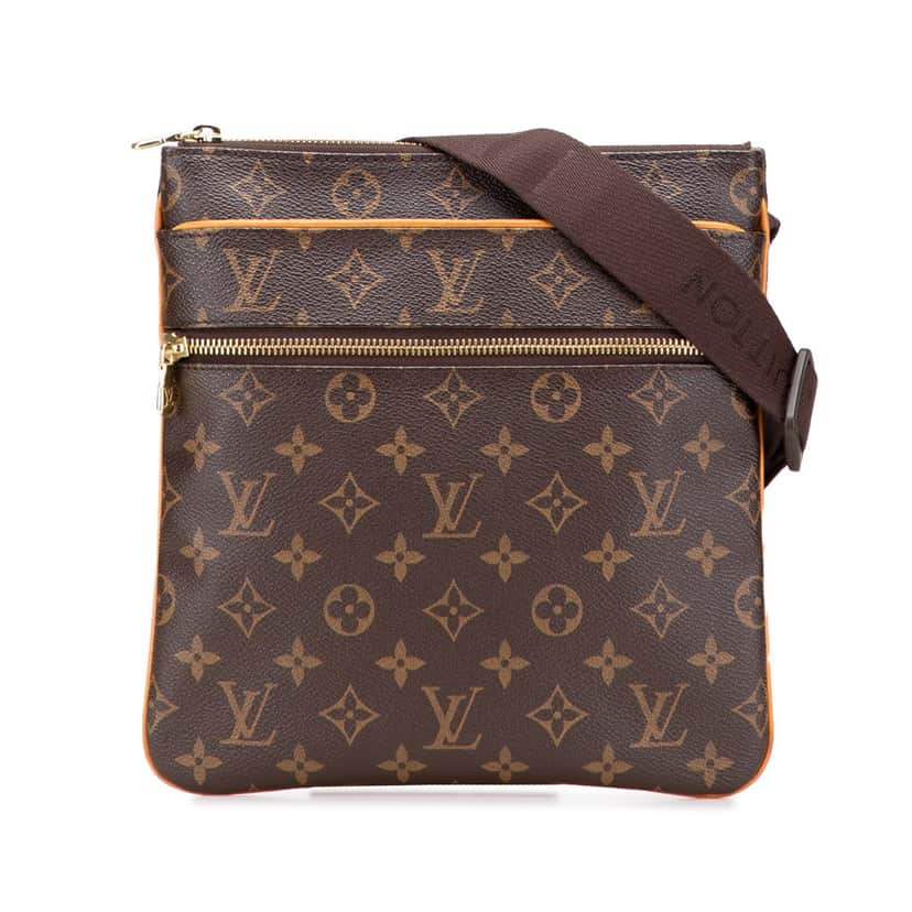 Louis Vuitton Monogram Pochette Valmy Brown Canvas Good condition - Front View