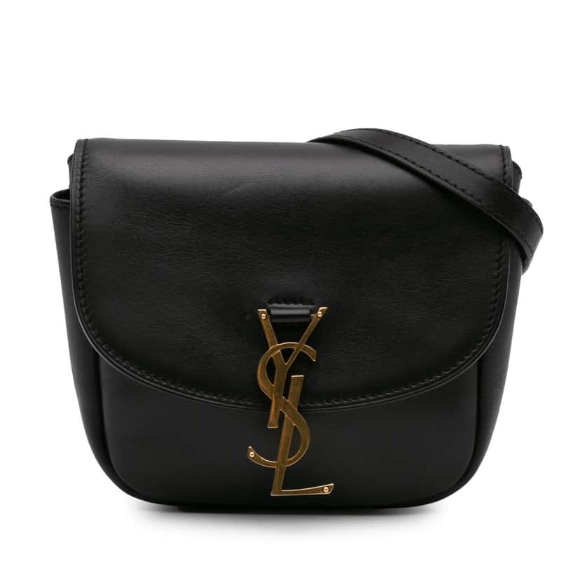 Saint Laurent Small Leather Monogram Kaia Crossbody Black Leather Good condition - Front View