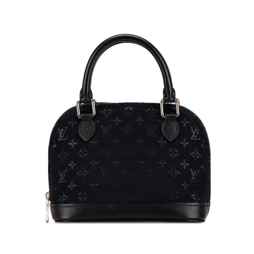 Louis Vuitton Monogram Satin Mini Alma Black Satin Fair condition - Front View
