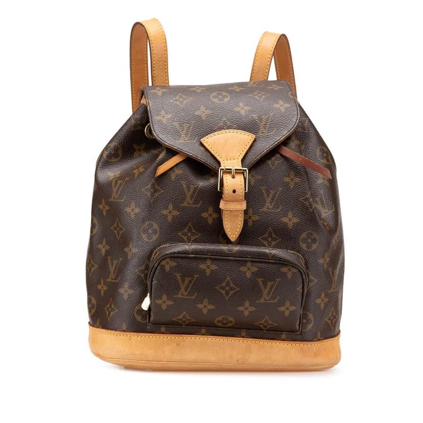 Louis Vuitton Monogram Montsouris MM Brown Canvas Fair condition - Front View