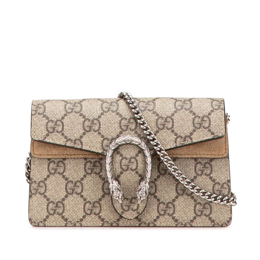 Gucci Mini GG Supreme Dionysus Crossbody Brown Canvas Good condition - Front View