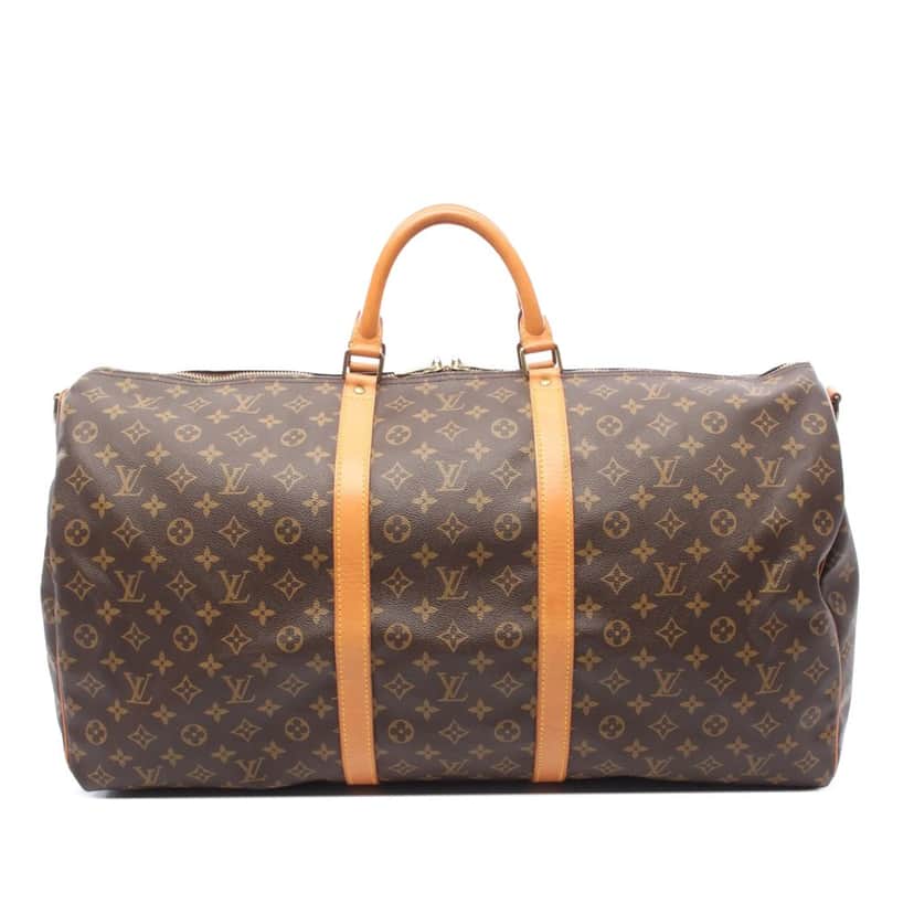 Louis Vuitton Monogram Keepall Bandouliere 60 Brown Canvas Good condition - Front View