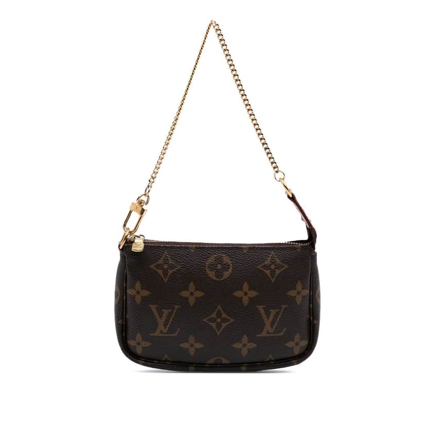 Louis Vuitton Monogram Mini Pochette Accessoires Brown Canvas Good condition - Front View