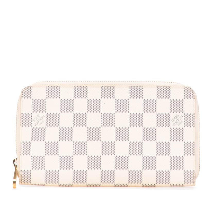 Louis Vuitton Damier Azur Zippy Long Wallet White Canvas Good condition - Front View
