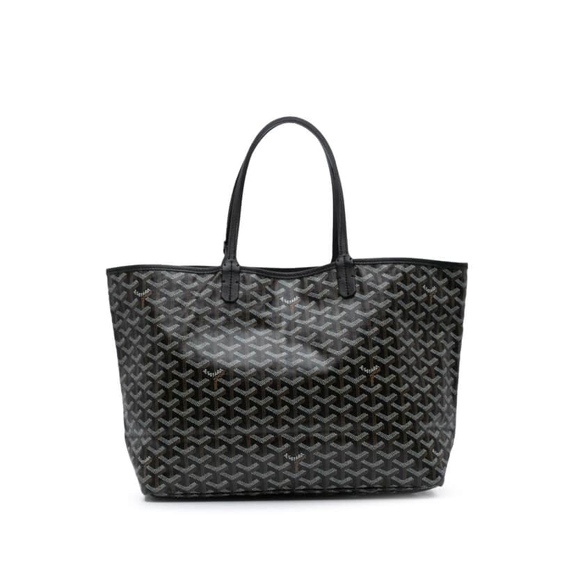 Goyard Goyardine Saint Louis PM Black Canvas Good condition - Front View