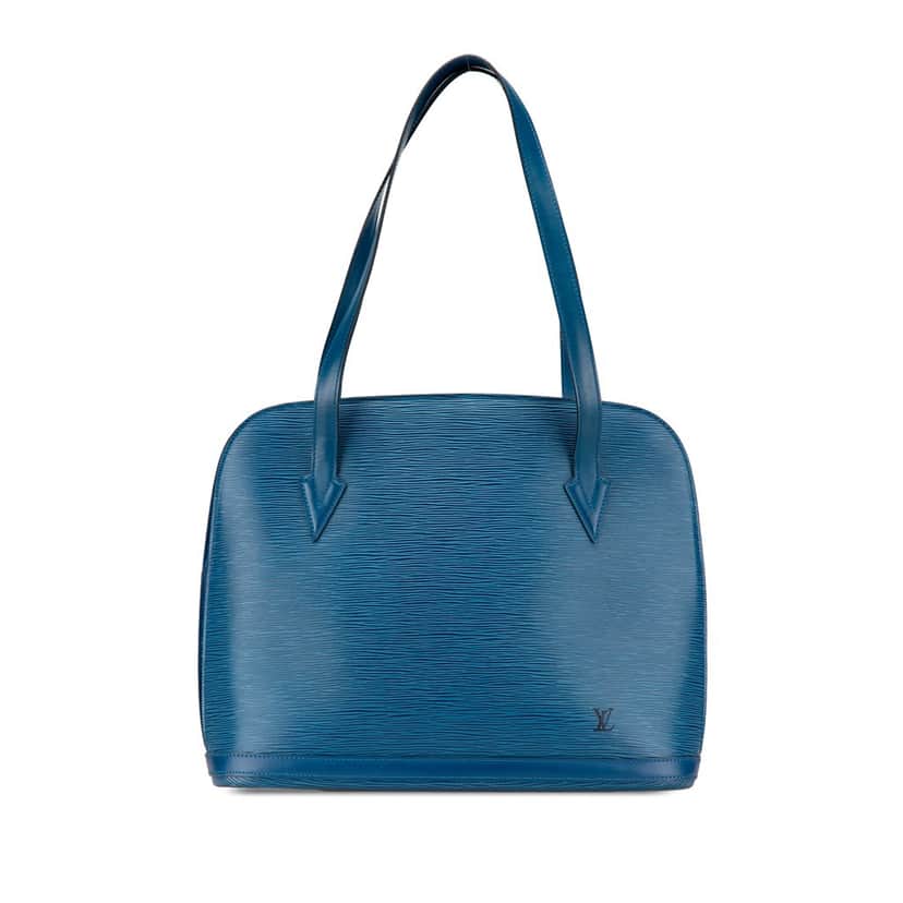 Louis Vuitton Epi Lussac Blue Leather Good condition - Front View