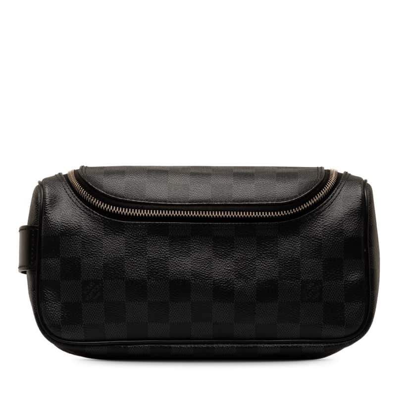 Louis Vuitton Damier Graphite Toiletry Pouch Black Canvas Good condition - Front View