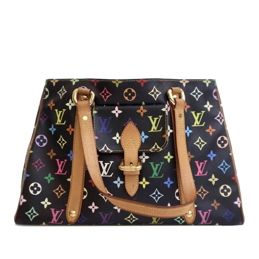 Louis Vuitton Monogram Multicolore Aurelia MM Black Canvas Good condition - Front View