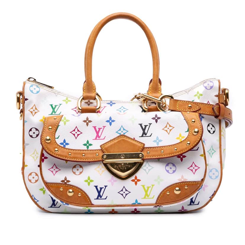 Louis Vuitton Monogram Multicolore Rita White Canvas Fair condition - Front View
