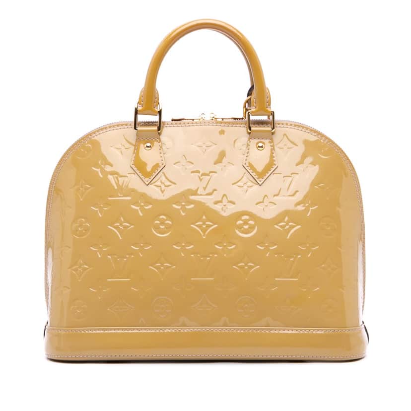 Louis Vuitton Monogram Vernis Alma PM Brown Leather Good condition - Front View