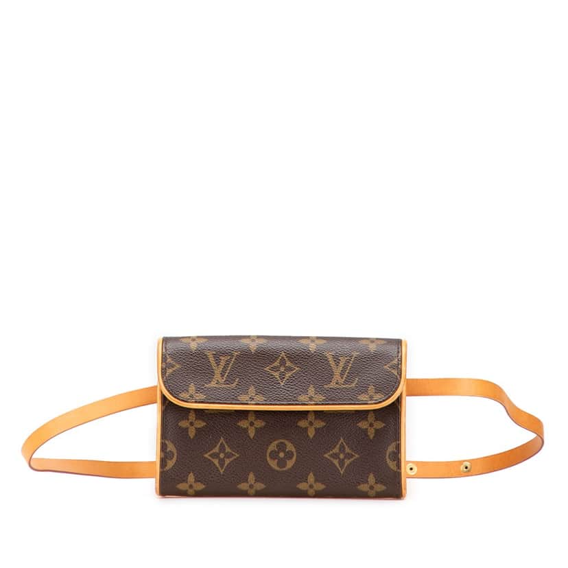 Louis Vuitton Monogram Pochette Florentine Brown Canvas Good condition - Front View